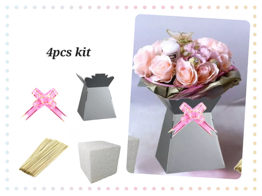 DIY kit make your own chocolate bouquet pink sml