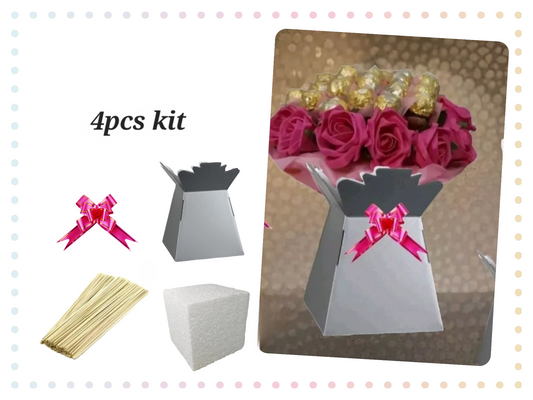 DIY kit make your own chocolate bouquet rose red