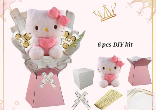 Make your own chocolate bouquet DIY KIT pink HK