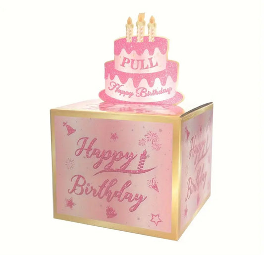 surprise money gift box pink